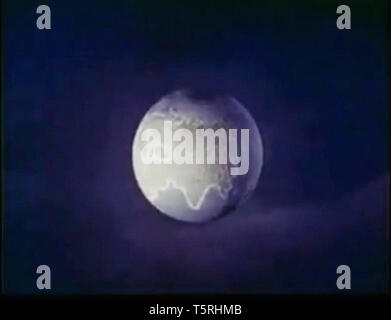 Vintage Screenshot aus einem mexikanischen Film mit einem Mond Stockfoto