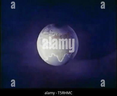 Vintage Screenshot aus einem mexikanischen Film mit einem Mond Stockfoto