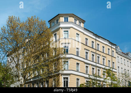 Ecke Hausfassade, Appartement Gebäude Exterieur - Immobilien - Stockfoto