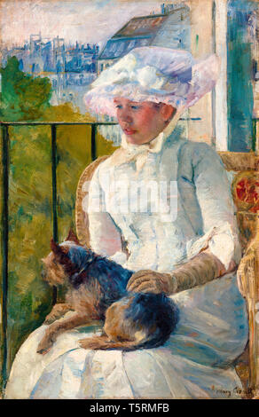 Mary Cassatt, junges Mädchen am Fenster, Malerei, C. 1883-1884 Stockfoto