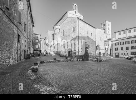 Tirano (Italien) - Eine kleine mittelalterliche Stadt in der Provinz Frosinone, der "Stadt der Päpste"; es war die Residenz des Papstes von Rom Stockfoto