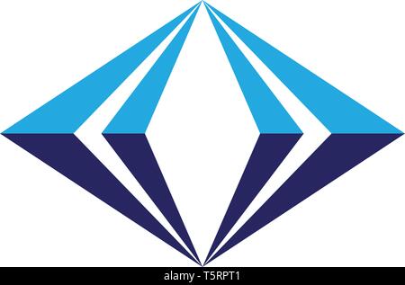 Pyramide-Logo, sowie Symbol Business abstrakt Design Template Stock Vektor