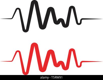 Pulse Line Abbildung: Vector Template Stock Vektor