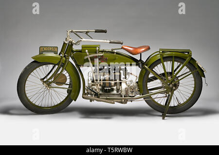 Moto d'epoca Henderson 1100 mod G. Marca: Henderson & Supply Co. modello: 1100 mod G nazione: USA - Detroit / Chicago Anno: 1917 Condi Stockfoto