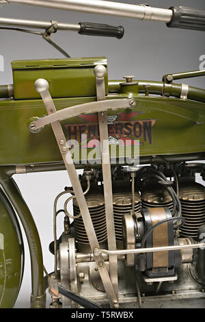 Moto d'epoca Henderson 1100 mod G. Marca: Henderson & Supply Co. modello: 1100 mod G nazione: USA - Detroit / Chicago Anno: 1917 Condi Stockfoto