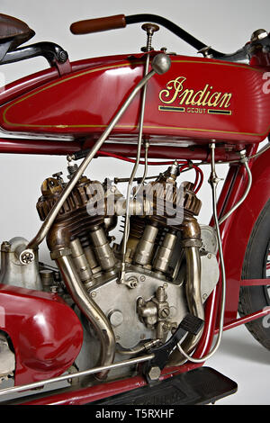 Moto d'epoca Indian Scout. Marca: Indische modello: Scout nazione: USA - Springfield Anno: 1925 condizioni: restaurata cilindrata: Stockfoto