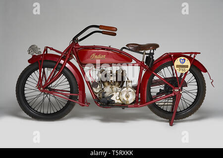 Moto d'epoca Indian Scout. Marca: Indische modello: Scout nazione: USA - Springfield Anno: 1925 condizioni: restaurata cilindrata: Stockfoto