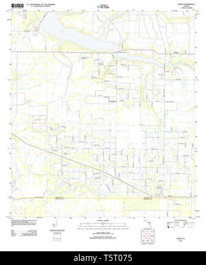 USGS TOPO Karte Florida FL Verna 20120905 TM Wiederherstellung Stockfoto