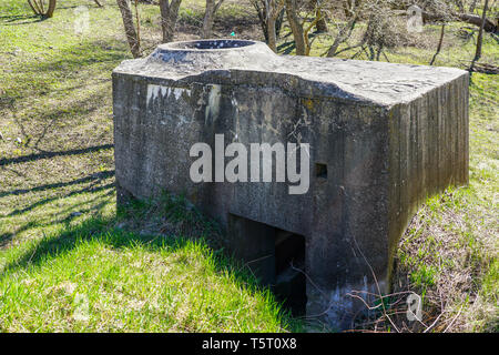 Sowjetische Armee Festung aus dem Zweiten Weltkrieg in der Nähe von Liepaja, Lettland verlassen Stockfoto