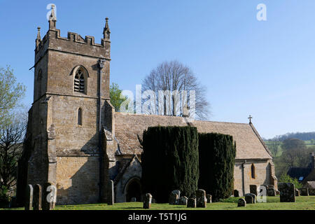 St. Peters Kirche in Upper Slaughter Die Cotswolds England Stockfoto