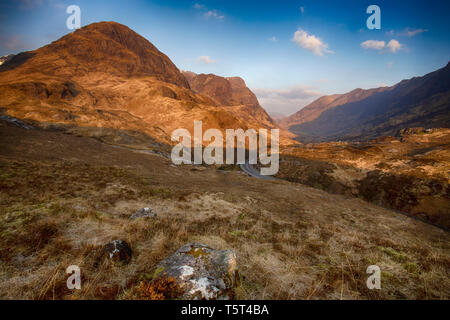 Blick von Secret Valley, Glen Coe Stockfoto