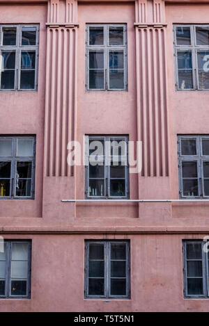 Rosa Fassade, Kopenhagen, Dänemark Stockfoto