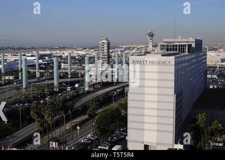 Eingangstor zum LAX - LOS ANGELES INTERNATIONAL AIRPORT. Stockfoto