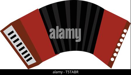 Akkordeon ein Musikinstrument Vektor- oder Farbe Abbildung: Stock Vektor