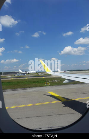 Royal Brunei Airlines Abflug vom Internationalen Flughafen Kuala Lumpur Malaysia Stockfoto