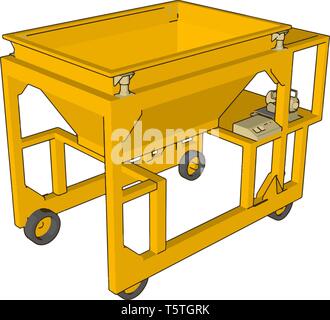 Beutel Füllmaschine Vector Illustration auf weißem Hintergrund Stock Vektor