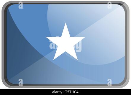 Vector Illustration von Somalia Flagge auf weißem Hintergrund. Stock Vektor
