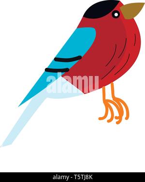 Ein bunter kleiner Vogel Vektor- oder Farbe Abbildung: Stock Vektor