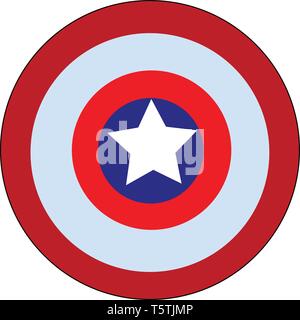 Schild des Captain America Vektor- oder Farbe Abbildung: Stock Vektor