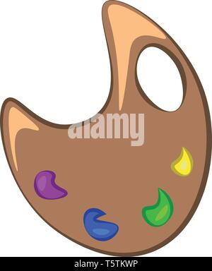 Cartoon Design aus einer Palette verschiedener Farben ist der Form einer sichelförmigen Mond vector Farbe, Zeichnung oder Abbildung Stock Vektor