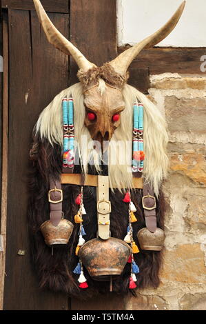 Kukeri Maske getragen für Feiern Stockfoto