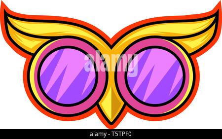 Eule Schutzbrille illustration Vektor auf weißem Hintergrund Stock Vektor
