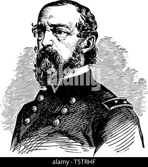 George Gordon Meade 1815 bis 1872 war er Offizier in der Armee der Vereinigten Staaten der Union allgemein und Bauingenieur in den Küstengebieten Bau von mehreren Beteiligten Stock Vektor