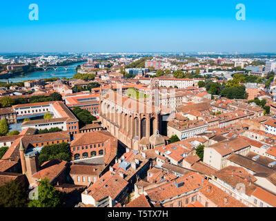 Kirche der Jakobiner Antenne Panoramaaussicht, eine Römisch-katholische Kirche in Toulouse, Frankreich Stockfoto