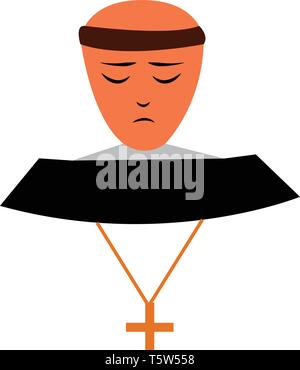 Einem christlichen Mönch Vektor- oder Farbe Abbildung: Stock Vektor