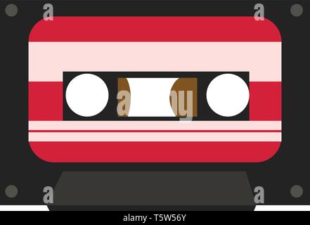 Eine alte Kassette Vektor- oder Farbe Abbildung: Stock Vektor