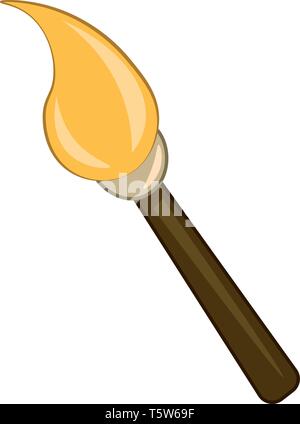 Eine brennende Fackel Vektor aus Holz oder Farbe Abbildung: Stock Vektor