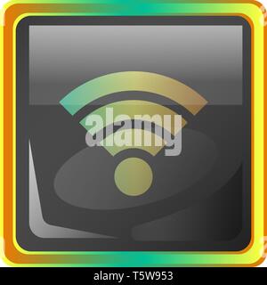Wlan grau Vektor icon Abbildung mit bunten Details auf weißem Hintergrund Stock Vektor