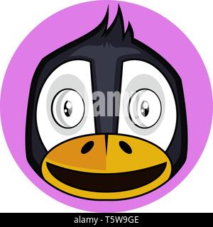 Happy cartoon penguin Vector Illustration auf weißem Hintergrund Stock Vektor