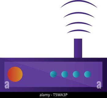 Lila radio einfachen Vektor Illustration auf weißem Hintergrund Stock Vektor