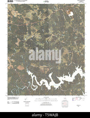 USGS TOPO Karte Georgia ga Aonia 20110331 TM Wiederherstellung Stockfoto