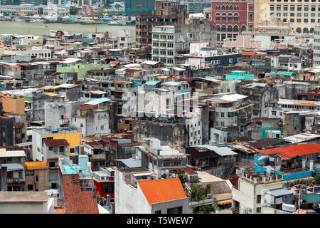 Macau, China - alten Teil der Stadt, Luftaufnahme Stockfoto