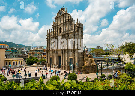 Macau, China - die Ruinen von St. Paul's Stockfoto