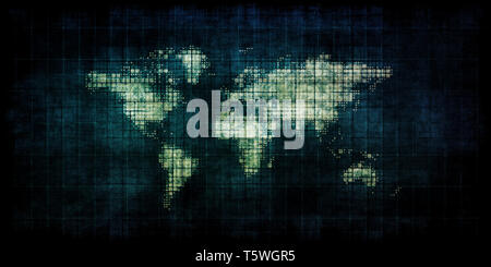 Globale Daten Marketing Informationen und Lösungen Konzept Stockfoto
