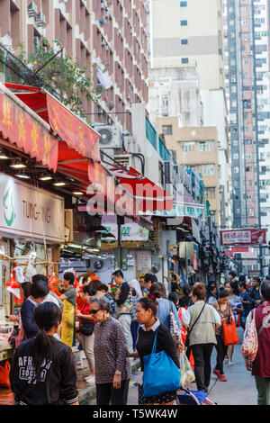 Bowrington Road, Wan Chai, Hong Kong Stockfoto