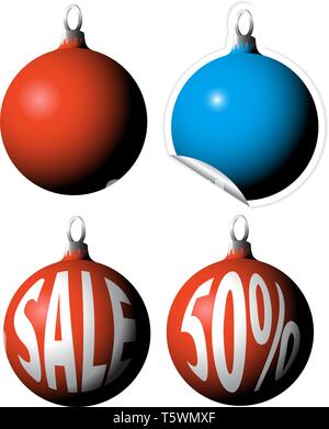 Weihnachten Lampen als Verkauf tags/Etiketten Stock Vektor