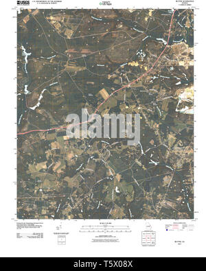 USGS TOPO Karte Georgia ga Blythe 20110331 TM Wiederherstellung Stockfoto
