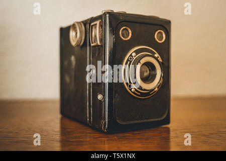 Eine alte Box Kamera aus der späten 40er, frühen 50s Stockfoto