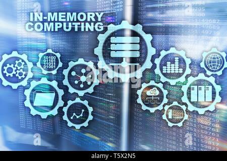 In-Memory-Computing. Technologie Berechnungen Konzept. Leistungsstarke analytische Gerät. Stockfoto