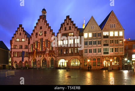 Stadthaus in RÖMERBERG PLAZA (Römer) in Frankfurt am Main. Deutschland Stockfoto