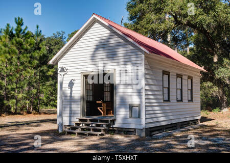 Erste afrikanische Baptist Church, Cumberland Island, Georgia Stockfoto