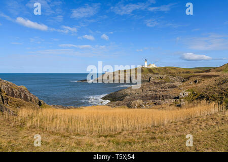 Killantringan Leuchtturm, in der Nähe von Portpatrick, die Rhins, Dumfries and Galloway, Schottland Stockfoto