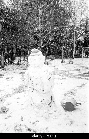 Schneemann, Medstead, Hampshire, England, Vereinigtes Königreich. Stockfoto