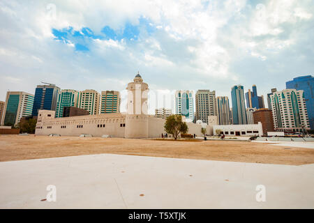 Qasr Al Hosn oder Weiß Fort ist das älteste Gebäude in der Stadt Abu Dhabi, der Hauptstadt der Vereinigten Arabischen Emirate Stockfoto