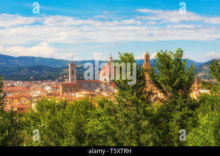 Die Boboli Gärten, Florenz, Italien, ist die Heimat einer Sammlung von Skulpturen aus dem 16. Bis zum 18. Jahrhundert, mit einigen römischen Antiquitäten. Stockfoto
