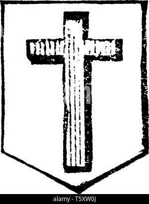 Kreuz von Golgatha ist ein ehrenwerter Ordentlichen, vintage Strichzeichnung oder Gravur Abbildung. Stock Vektor